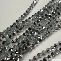 5mm Piramit Çift Gümüş Rengi