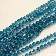 5mm Piramit Petrol Mavi Rengi