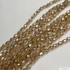 4x6mm İçten Delikli Damla Vizon Rengi