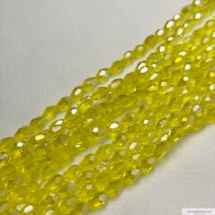 4x6mm İçten Delikli Damla Limon Rengi