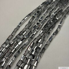3x6mm Baget Kristal Çift Gümüş Rengi
