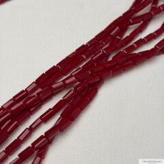 3x6mm Baget Kristal Mat Bordo Rengi